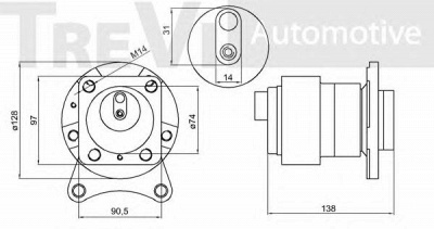 TREVI AUTOMOTIVE wb2329 -  Комплект подшипника ступицы колеса